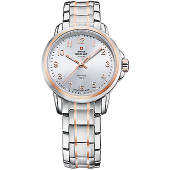 Swiss Military Swiss Quartz Analog Woman Watch with SM34040.11 Stainless Steel Bracelet
