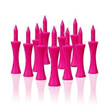 Golf Tees Kunststof 100 Stuks - 57 mm, Roze en Goed Zichtbaar
