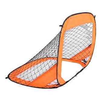 Soccer Net Oxford Cloth Polyester Portable Foldable Soccer Goal with Stainless Steel Ground Pegs Strong Rods for Kids Orange