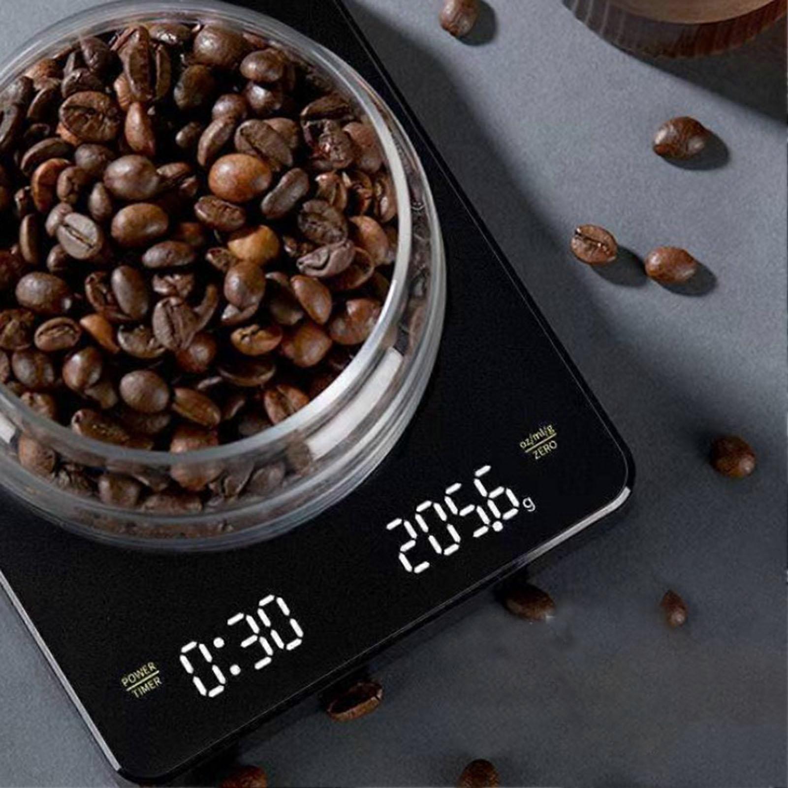 Digital Scale LCD Display Timing Function High Temperature Resistant Electronic Food Steelyard Black