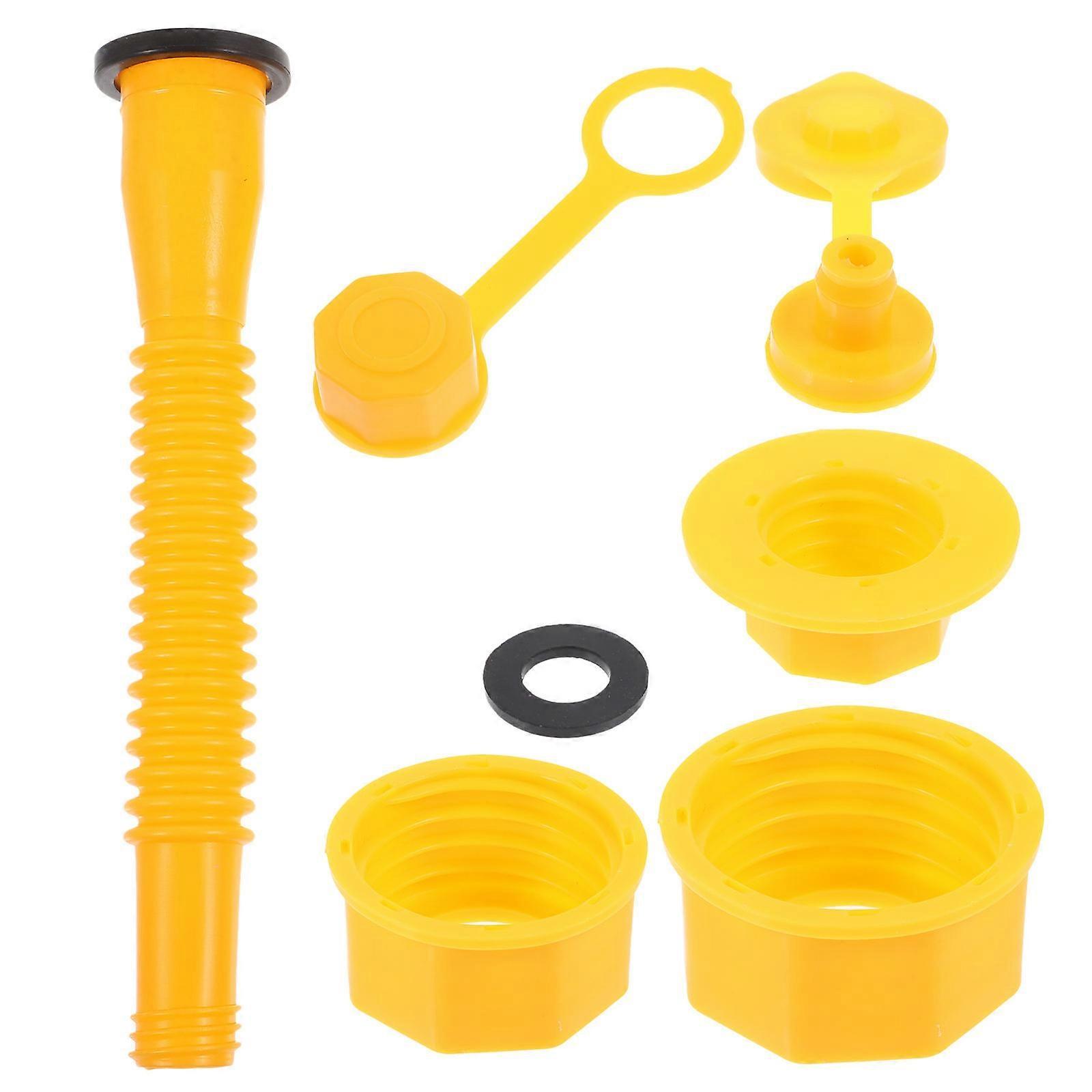 Automobile Can Spout Replacement Thread Cap Kit Yellow 1Set