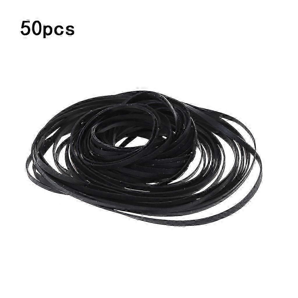 50 Pack 3mm Flat Rubber Turntable Belts