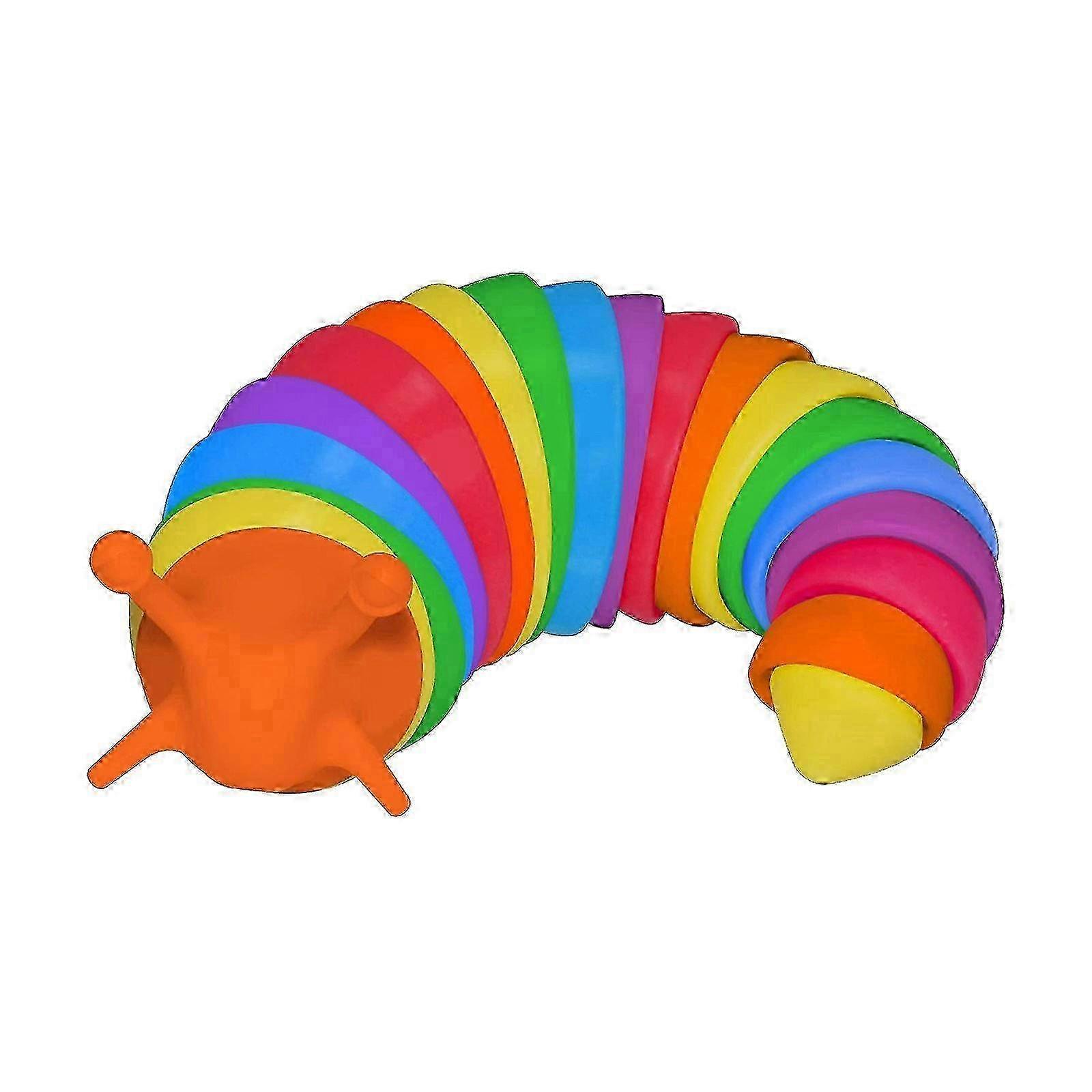 Fidget Slug Toy Stress Relief Fidget Stretch Slug Articulating Stim Toy For Kids Adults