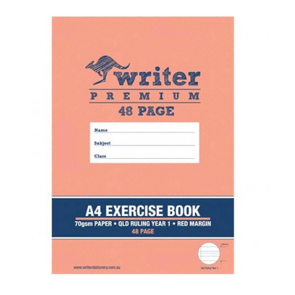 Writer Premium Exercise Book 48 Pages with Queensland Ruled Lines and Margin