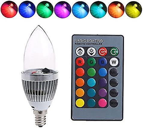 Smart Lamp Multicolor E14 3W RGB LED Color Changing Light Bulb with Color LED Light with Remote Control