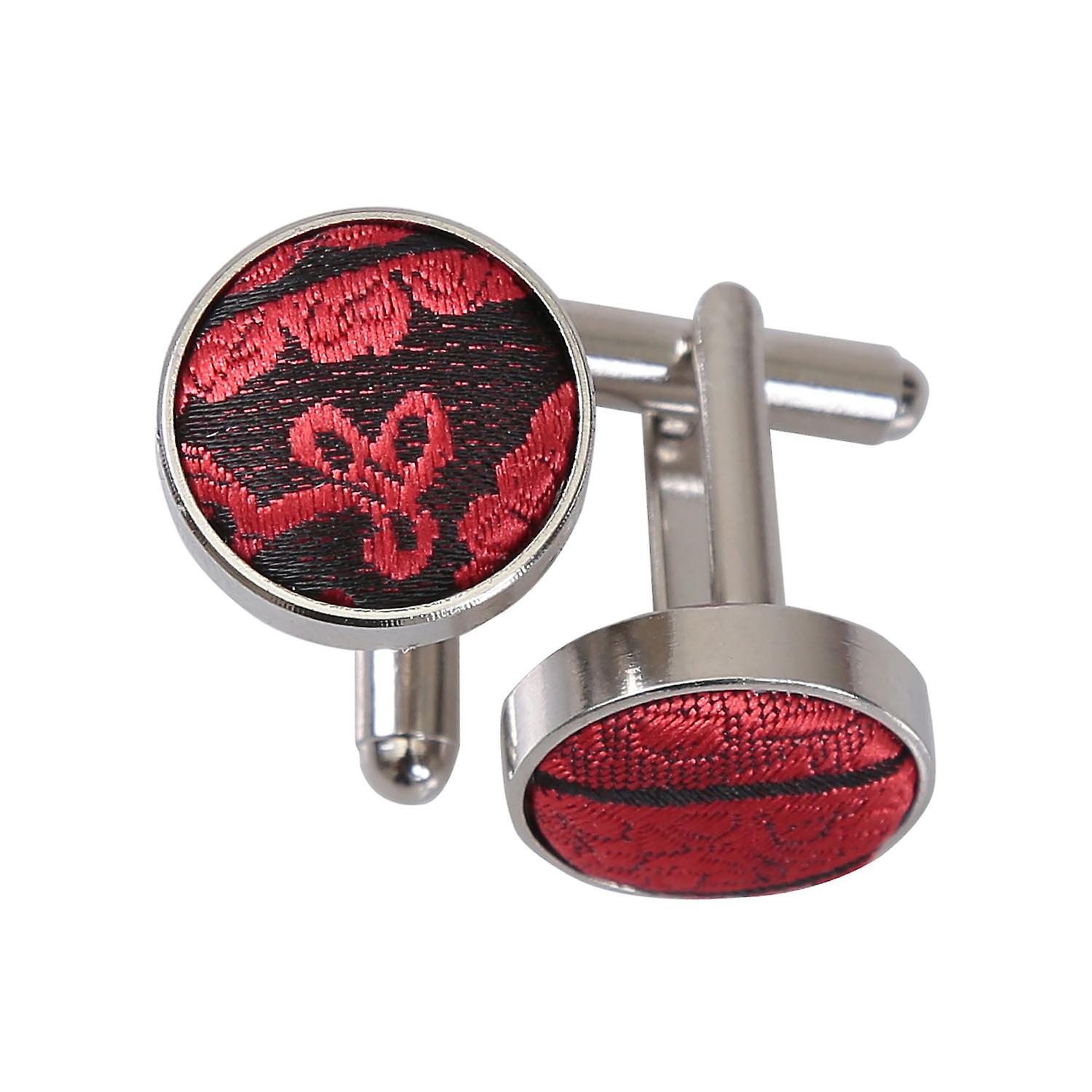 Black and Red Paisley Cufflinks