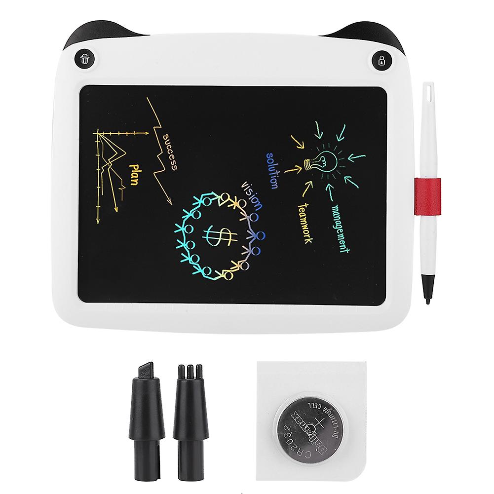 9-inch Monocolour Portable Smart LCD Handwriting Tablet Drawing Board Electronic Notepad(White)