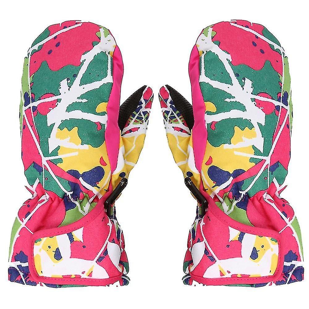 Finger Ski Gloves Cold And Warm Men And Women Color Line Stitching Wind