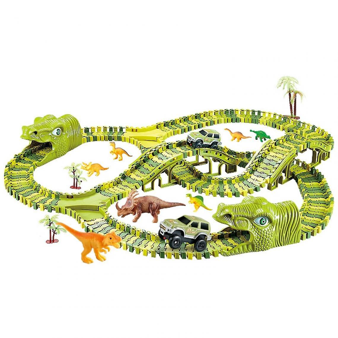 Dinosaurs, Railroads, Tracks, Raccoons.(green)
