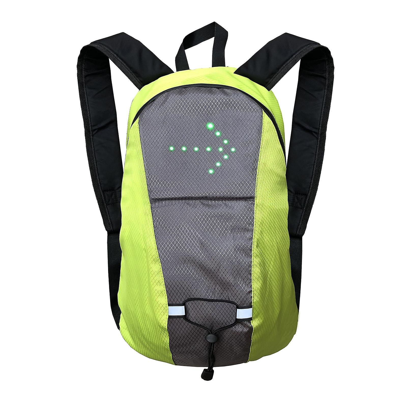 Wireless LED Signal Light Direction Indicator USB Rechargeable LED Turn Signal   Backpack Attached