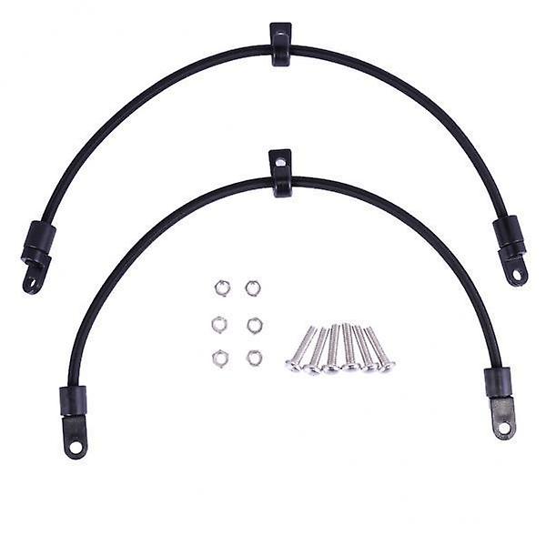 4x2pcs Preto Barco de Pesca Marinha Caiaque Bungee Paddle Holder Rod Keeper 12 polegadas