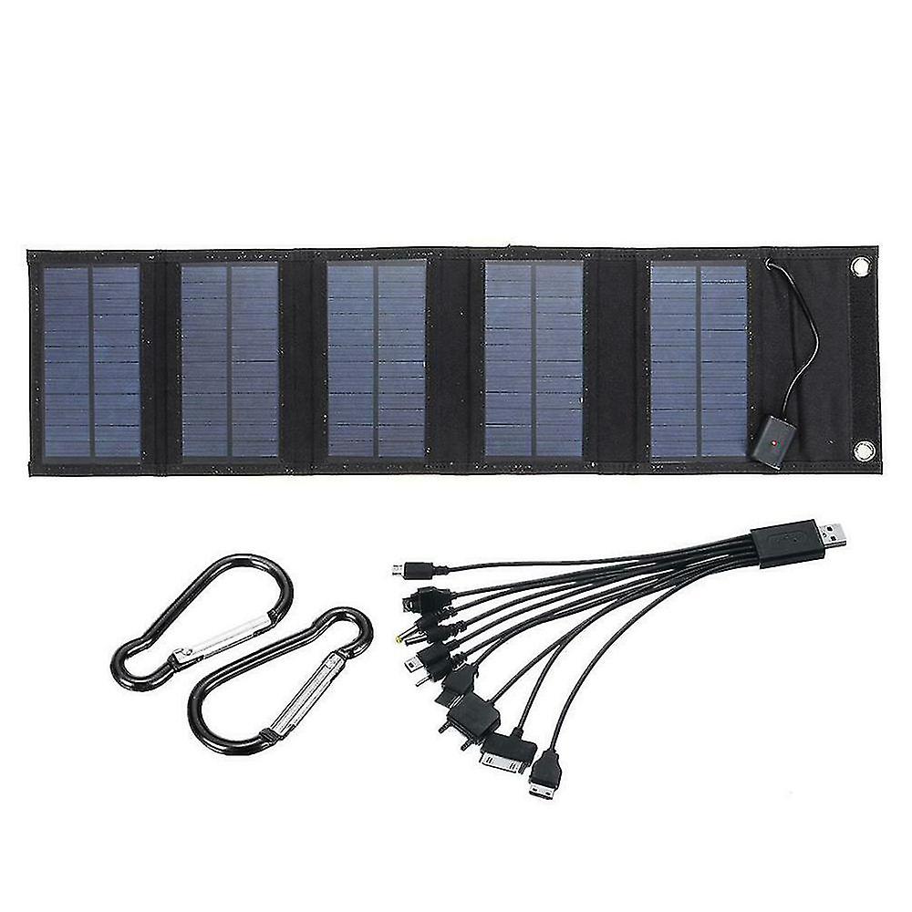 70w Foldable Usb Solar Panel Cell Charger Compatible Mobile Phone Hiking