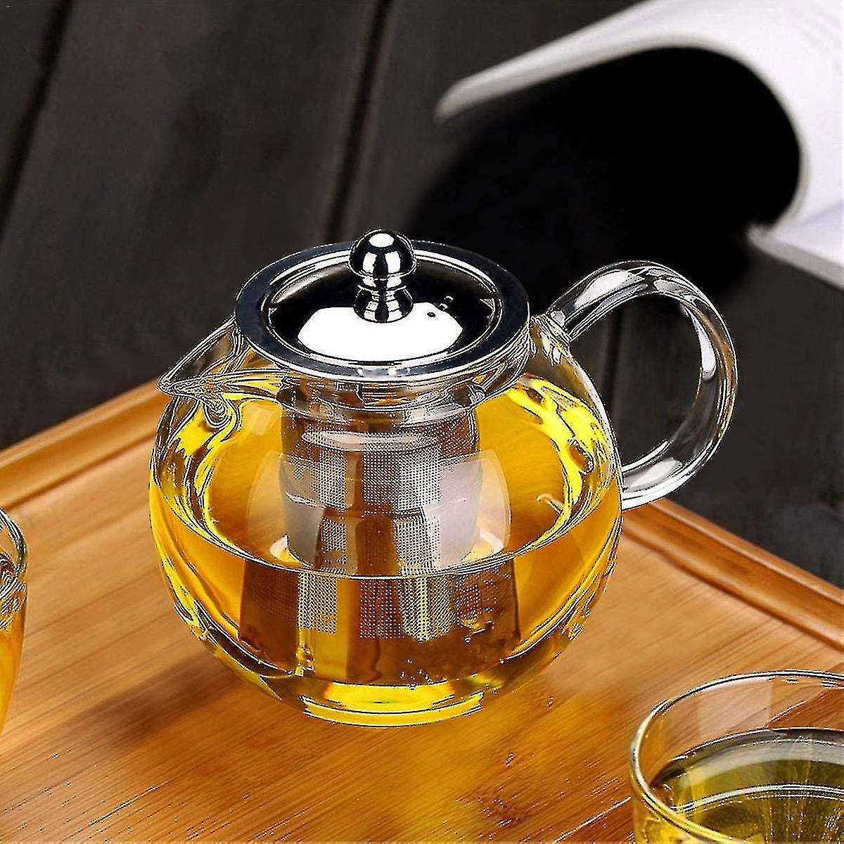 Glass Teapot With Removable Infuser, Safe Kettleand Loose Leaf Tea