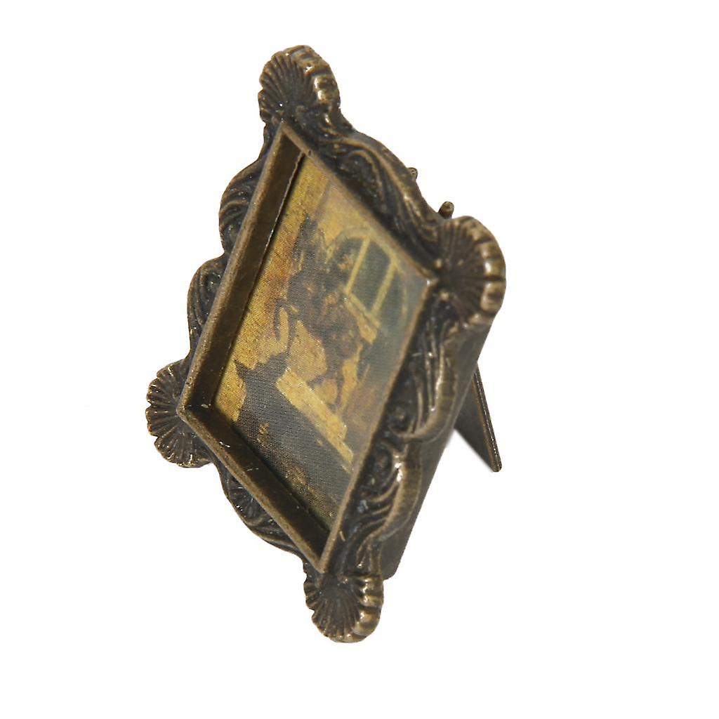 Dollhouse Miniature 1:12 Decorative Border Coppery Image Frame