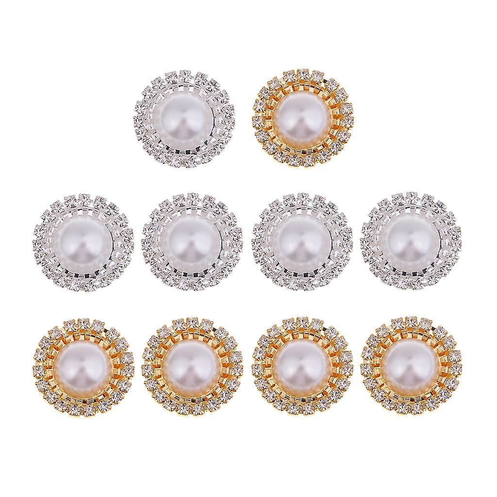 Multicolor Flatback Rhinestone Button Garment Embellishments 10PCS Mixed