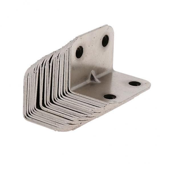 2x20pcs Polished Angle Fixed Bracket Furniture Frame Cabinet Connector 23 x 23 x 30mm