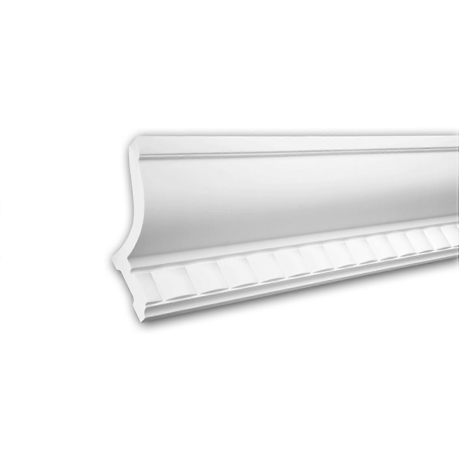 e-Delux GmbH 1 x Corniche 150210 Profhome blanc Mousse de polyuréthane rigide prétraité léger, solide, indéformable approprié pour l'éclairage indirec