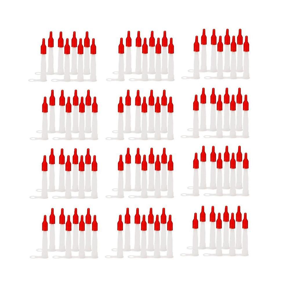 100 Pieces Caulk Extension Nozzle Plastic Caulk Nozzles Caulk Tool Replacement Caulk With Cover Cau