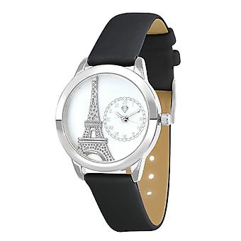 Relógio Feminino MF457-BLACK - Pulseira de Couro Preto