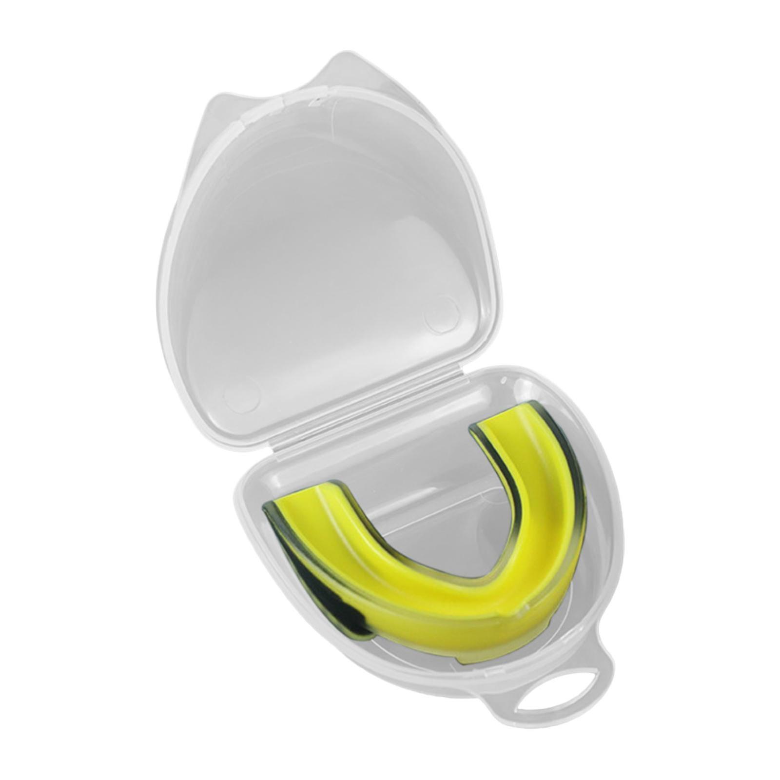 حامي اللثة الاحترافي لواقي الفم للتايكوندو للكاراتيه الأصفر