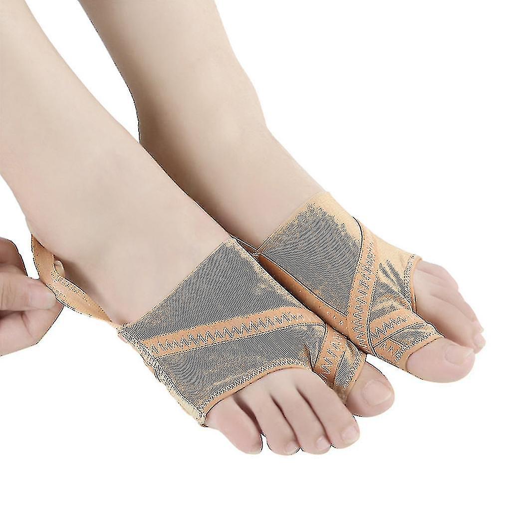 1 Pair Big Toe Separator Hallux Valgus Bunion Corrector Orthopedic Splint Pain Relief Straightener Brace With Heel Bandl