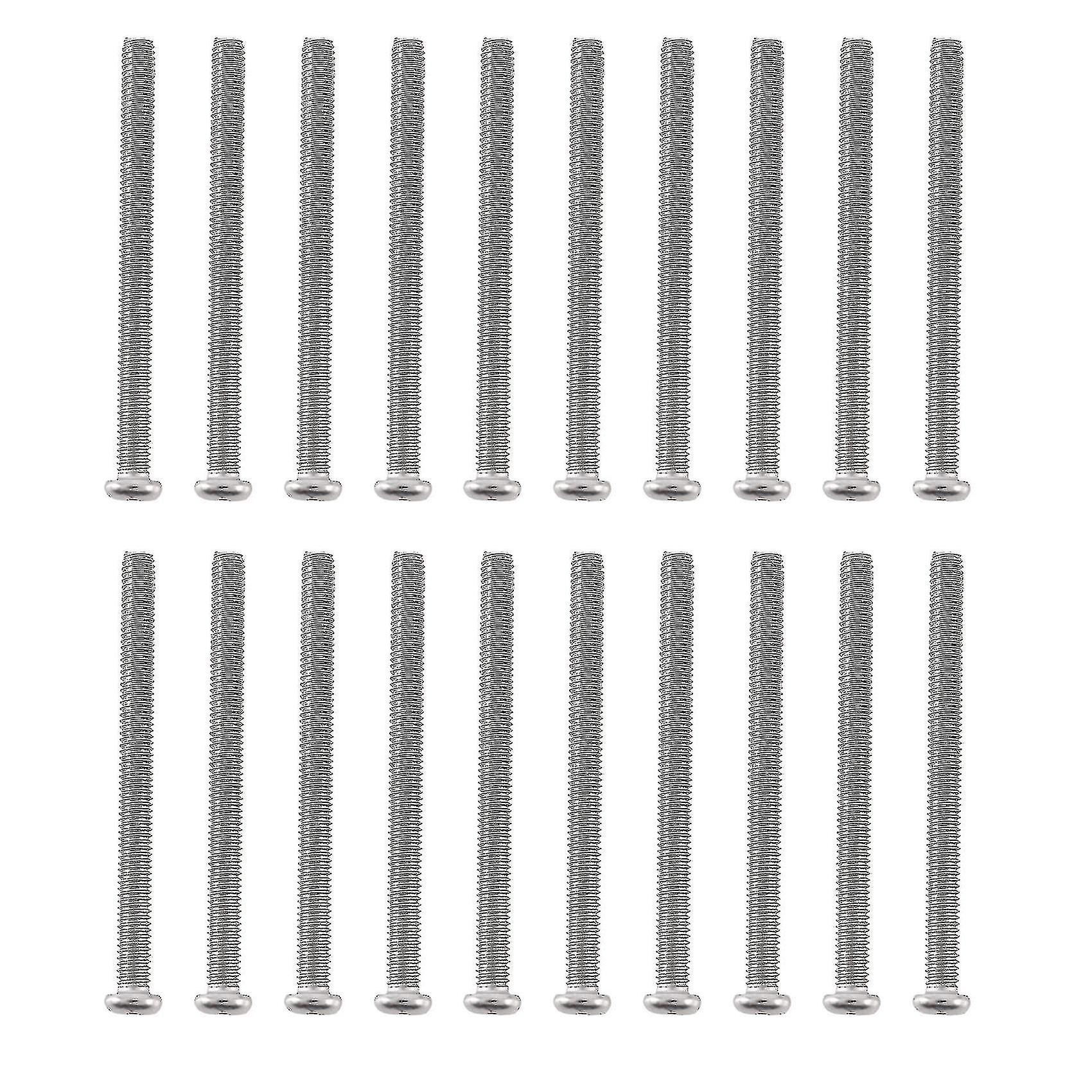 M4x50mm 304 Stainless Steel Phillips Button Head Machine Screws 20pcs