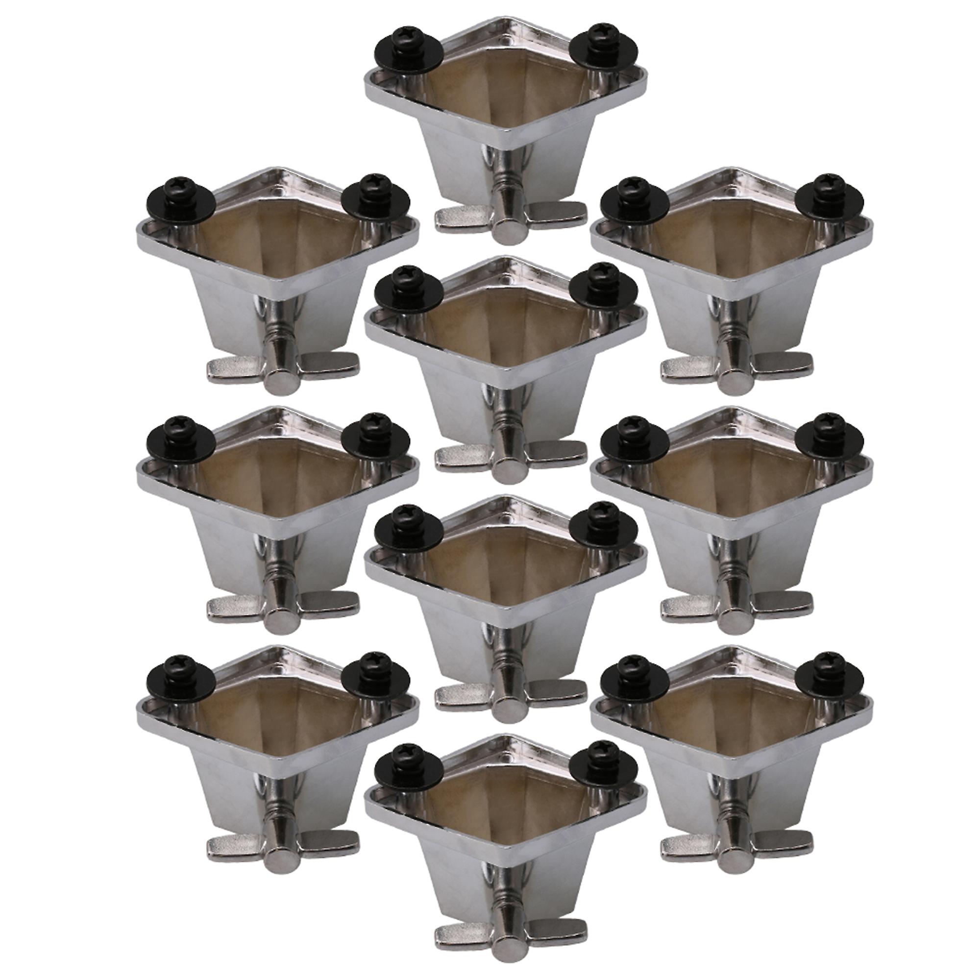 10 x Metal Floor Tom Leg Mount Bracket with Screw for Drum Percussion