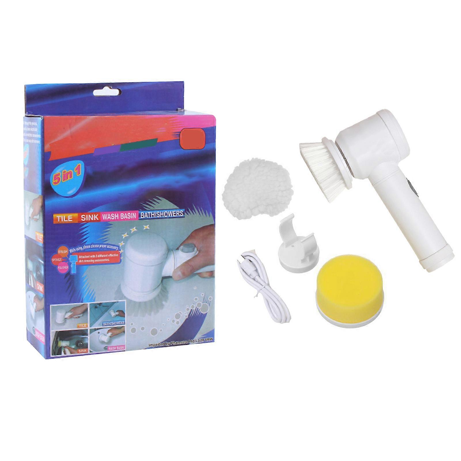 Cordless Spin Scrubber with 3 Brush Attachments for Kitchen & Bathroom