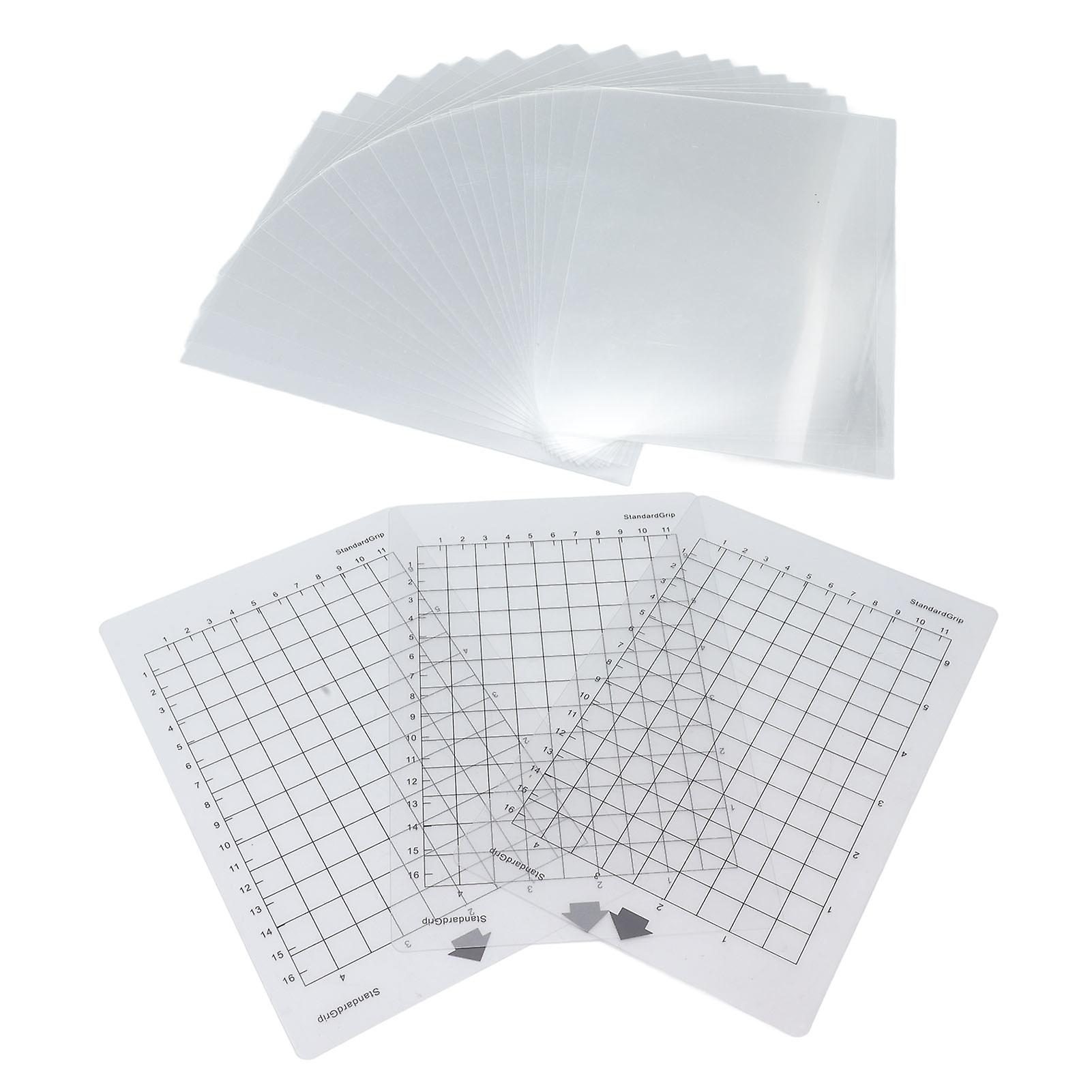 20Pcs Stencil Sheets Flexible Polyester with 3Pcs Roughness Cutting Mat for Printing 