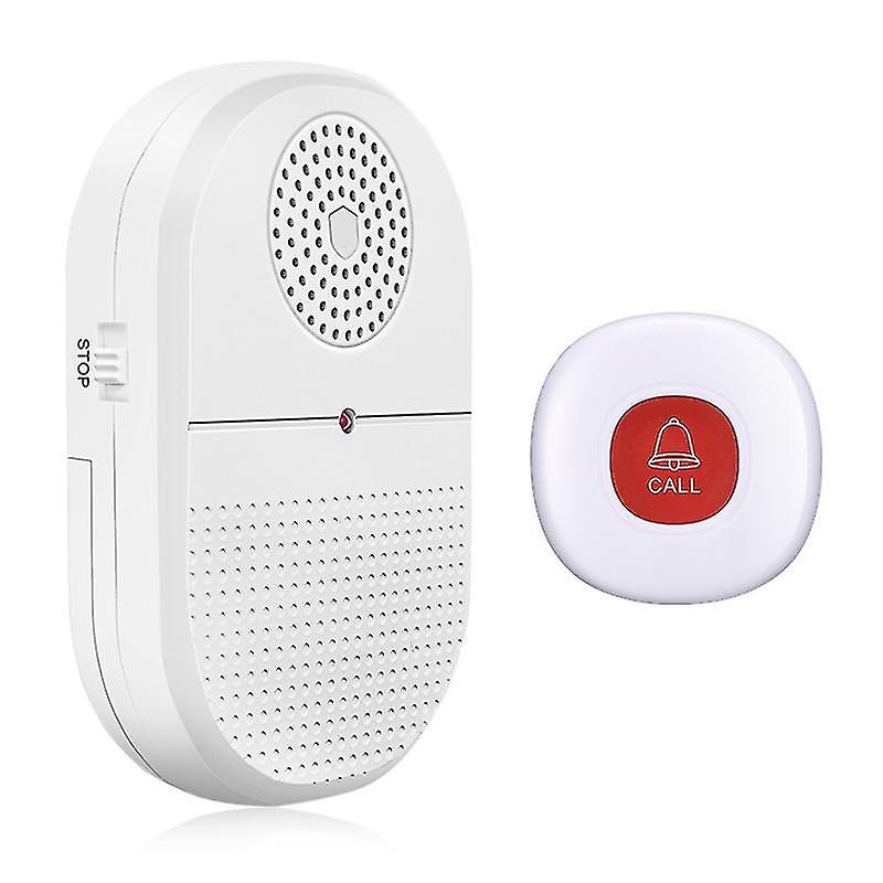Elderly Emergency Call Button 1 Receiver + 2 Transmitter Pager Wireless Alarm System with Battery El