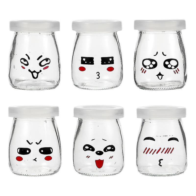 6 قطع 100 مل زجاجات زجاجية