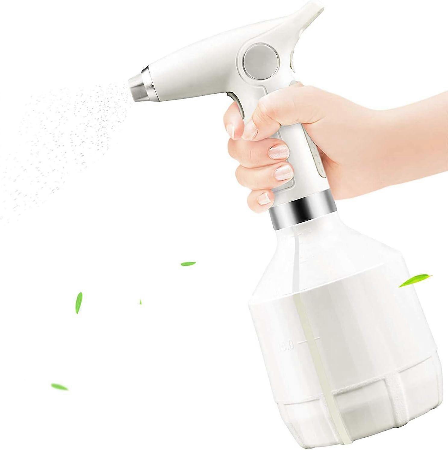 1L Electric Watering Can Watering Can with Adjustable Spout for Gardening Household Cleaning Plants (White)