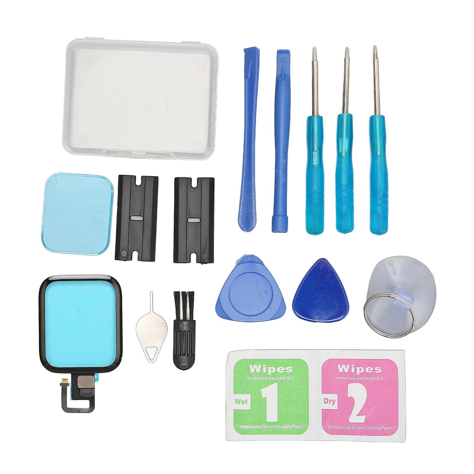 iOS Watch Series 6 44MM Front Glass Replacement Kit - Complete Repair Tools Included