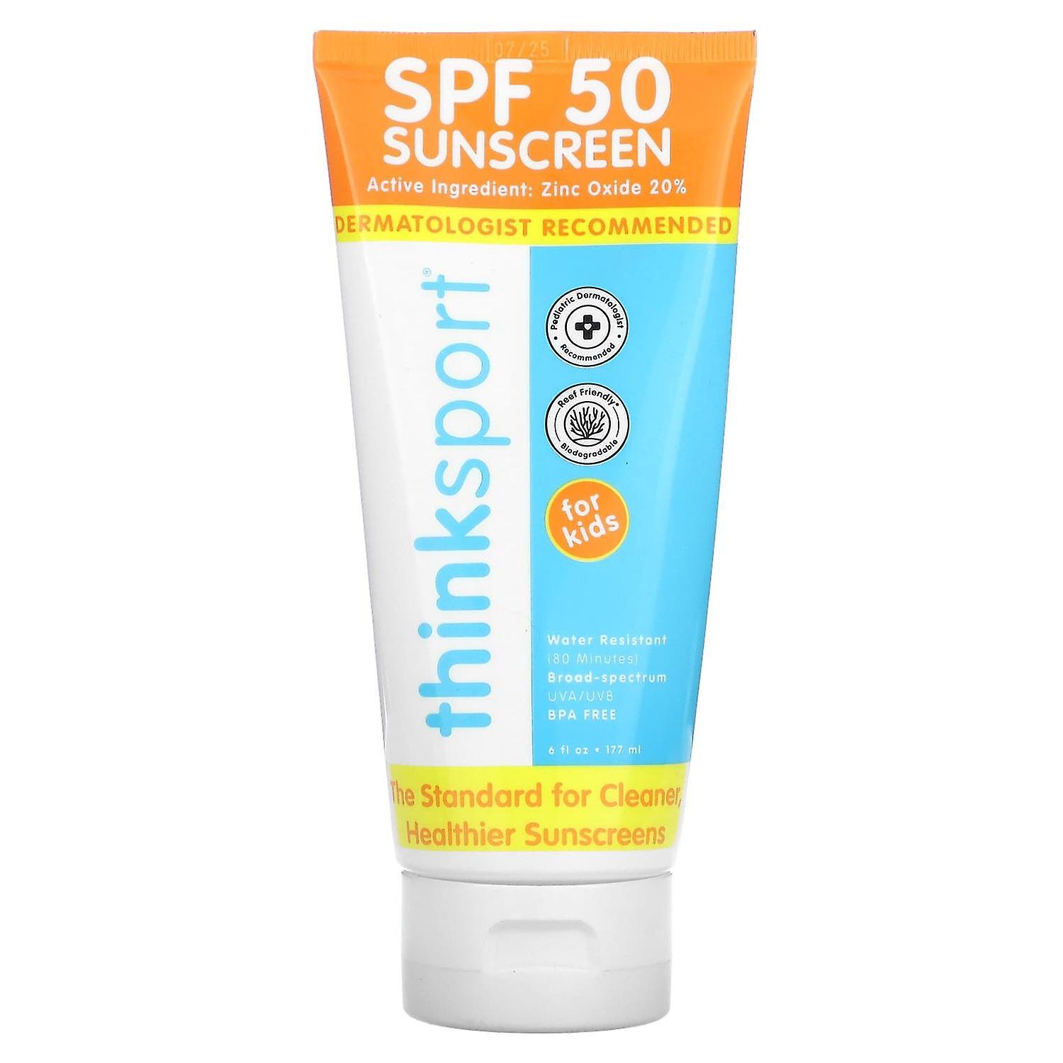 Think, Thinksport, Sunscreen, SPF 50, For Kids, 6 fl oz (177 ml)