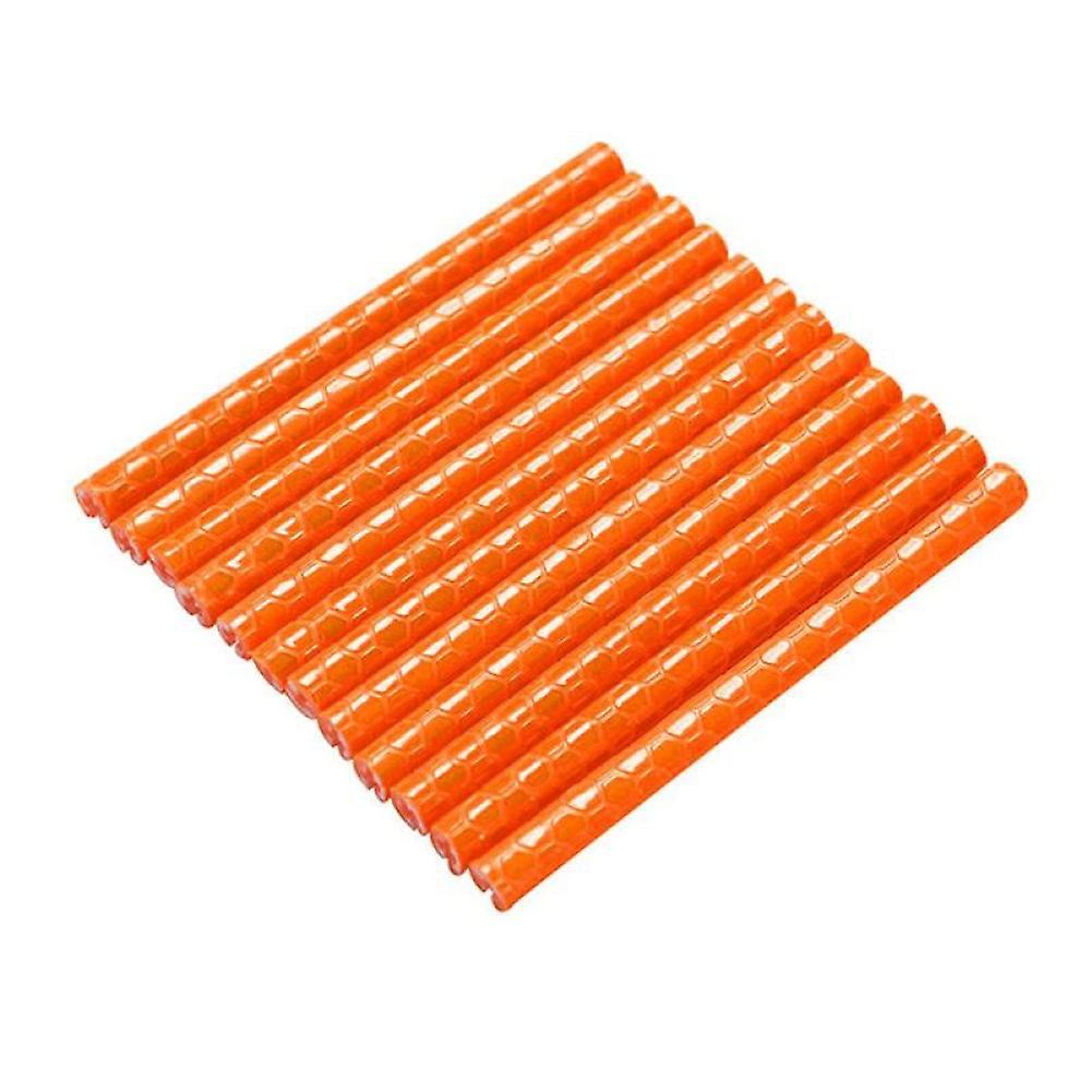 12 Bandes Réfléchissantes Pour Rayons Vélo - Orange - Sécurité Nuit | Ruban Réfléchissant Roue, Avertissement Lumineux