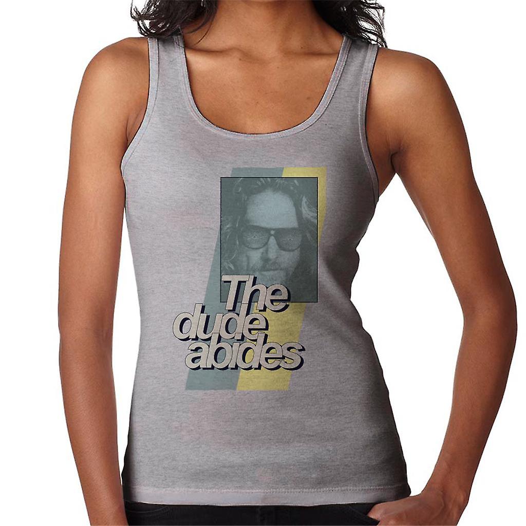 The Big Lebowski The Dude Abides Retro Lines Women's Vest