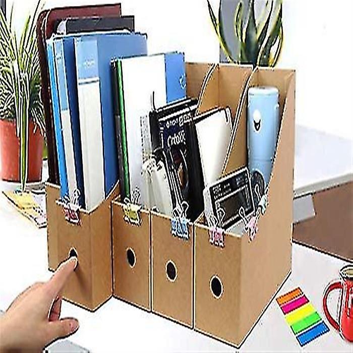 12-Piece Magazine File Holder, Folder Organizer, Book Bins Set