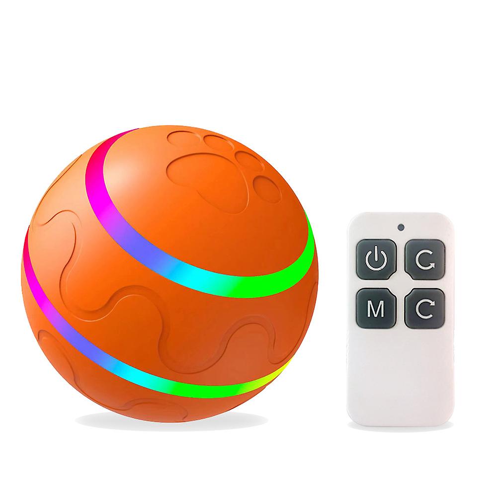 Orange Interactive Pet Toy Ball Dog Toy Ball Self-Rolling Cat Toy