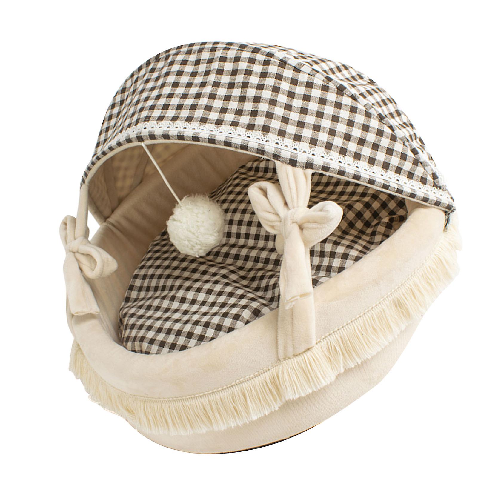 Cat Cave Bed Small S Lambswool Foldable Washable Warm Pet Tent