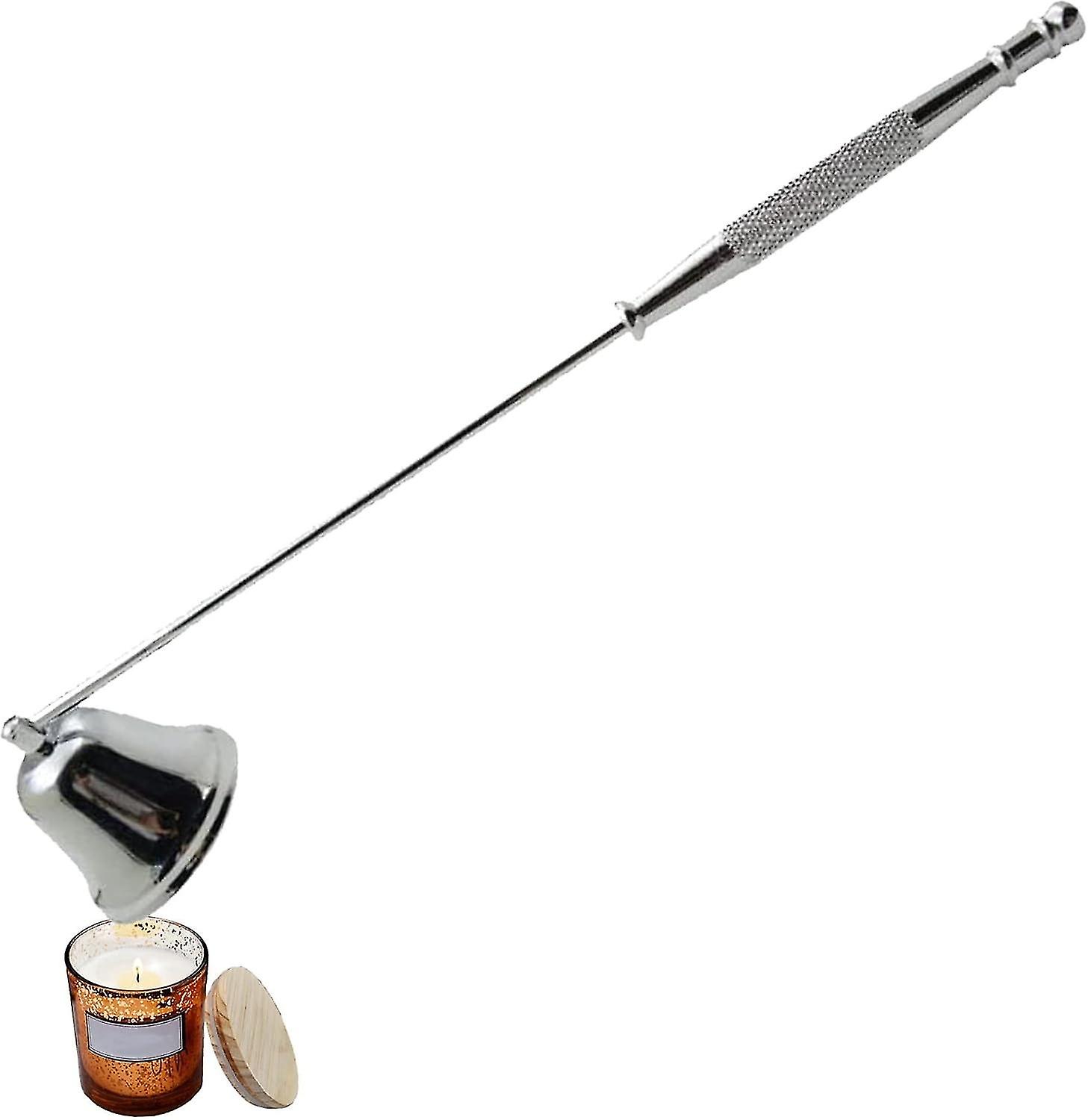 Antikk svart rustfritt stål stearinlys slukker med 20cm langt håndtak for aromaterapi, stearinlys, t