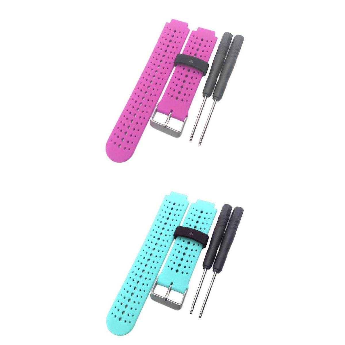 2 Pieces Replacement Band For Garmin Forerunner 220 230 235 620 Mint