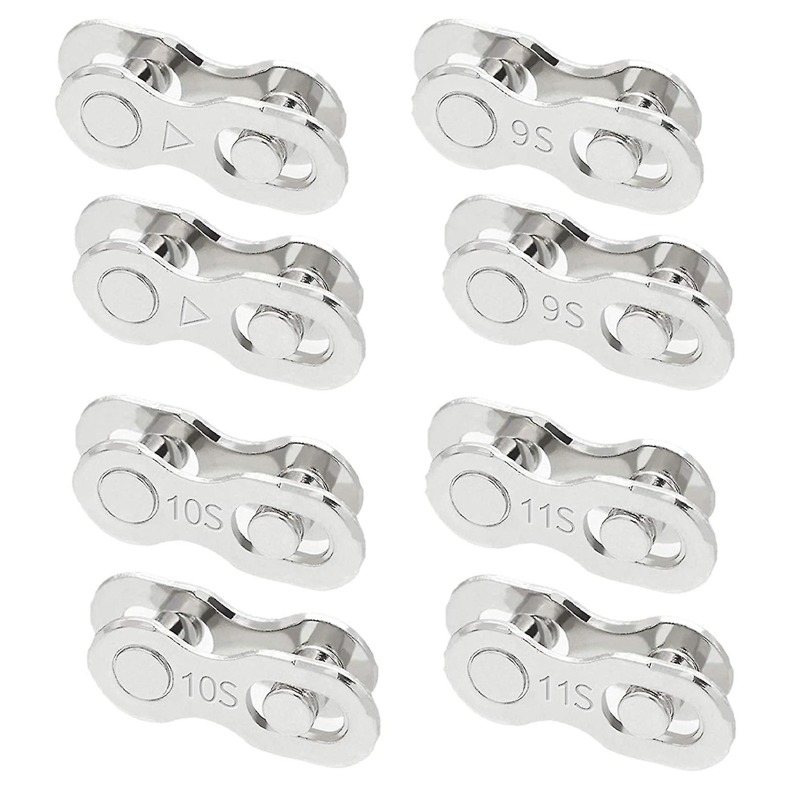 8 Pieces/set Bike Chain Link Replacement Electroplated Washable Detachable Anti-rust Fast Release Bicycles Links