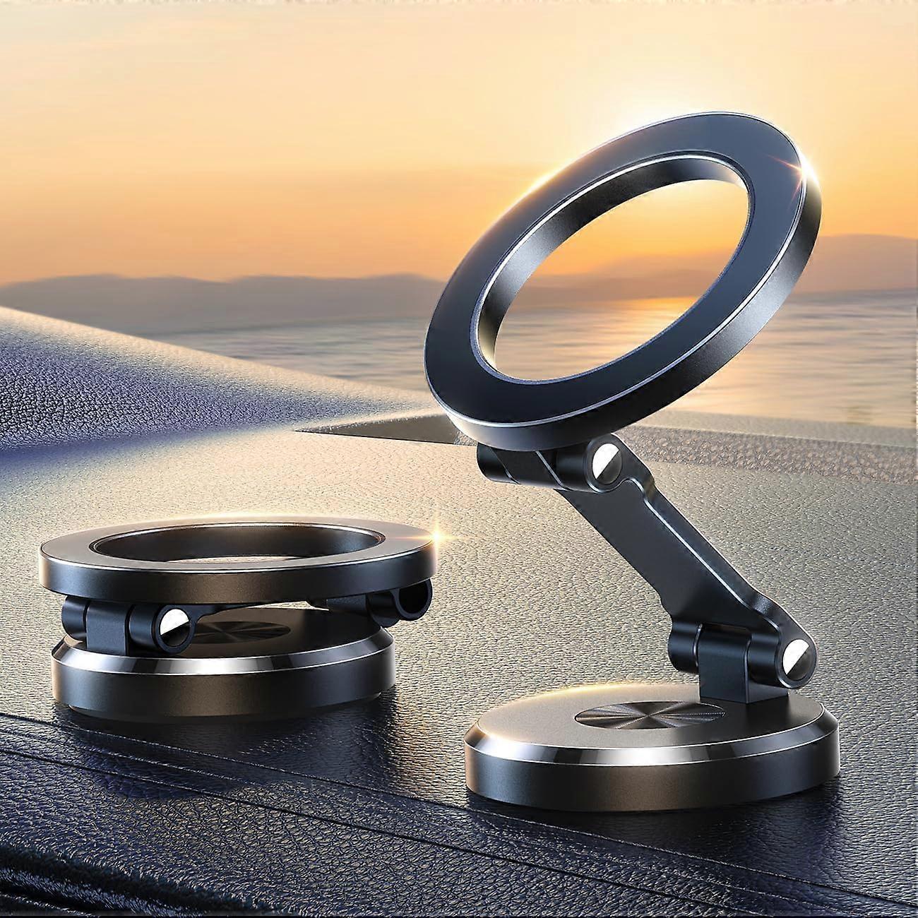 for Magsafe Car Mount, 360 Rotation All-Metal Magnetic Phone Holder for Car, Strong Magnets iPhone Car Holder Hands Free Phone Mount for Car Dash Fit