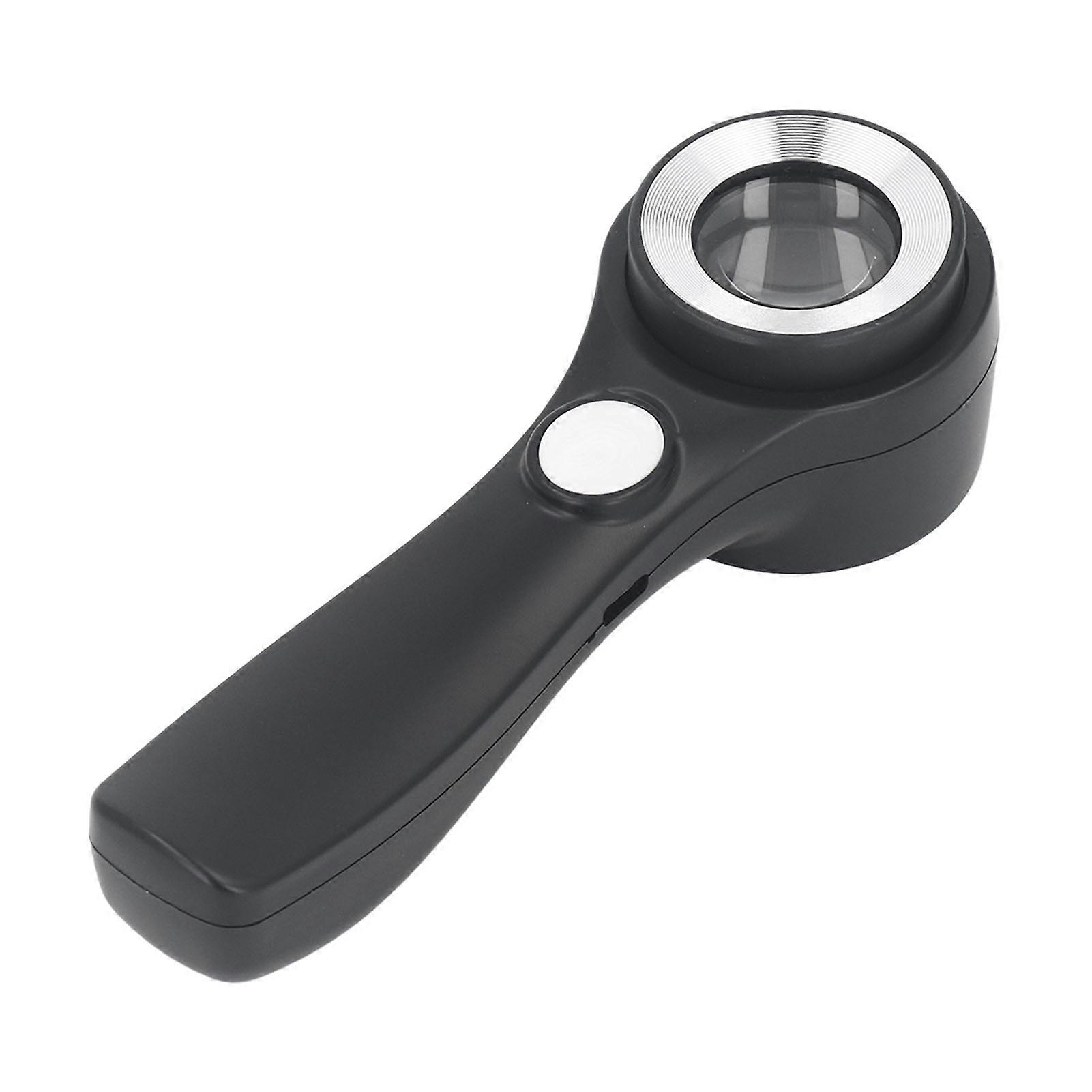 Ruční lupa s 60násobným osvětlením, dobíjecí LED zvětšovací sklo pro venkovní pozorování a průzkum