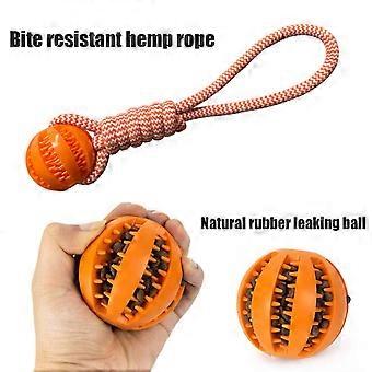 Dog Toys Balls Interactive Treat Rope Rubber Leaking Balls For