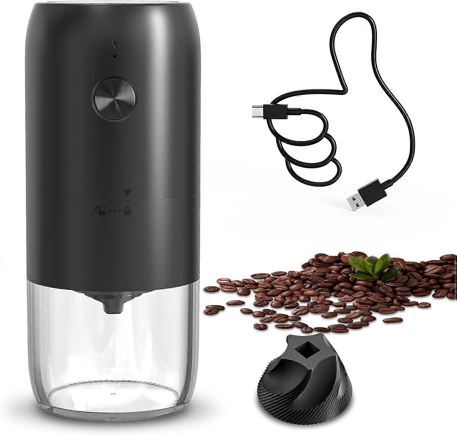 Electric coffee grinder (black), multifunctional bean grinder, spices