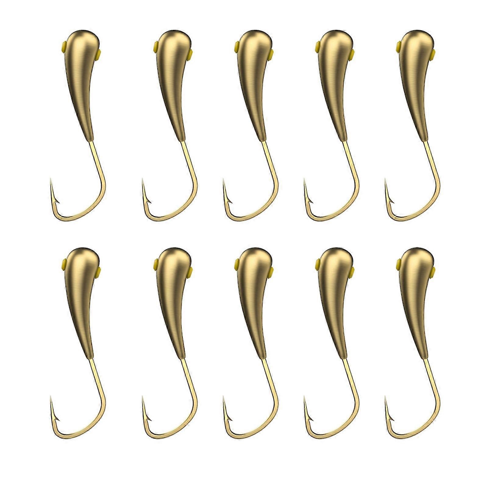 10Pcs Fishing Hooks High Strength Rust-proof Corrosion Resistant Compact Strong Penetrating Reusable Portable Sharp Crank Hooks Fishing Equipment