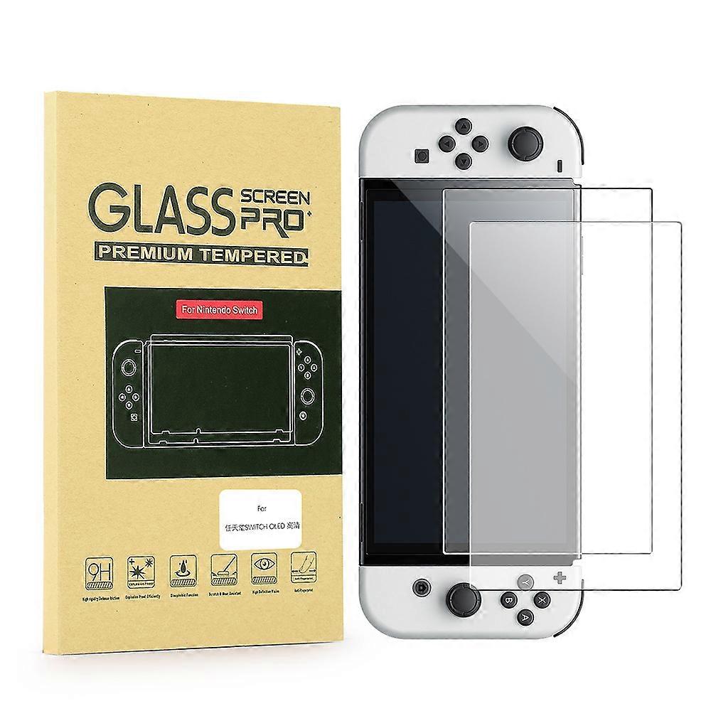 Tempered Glass Screen Protector Scratch Resistant For Nintendo Switch Oled Console Hard Packing