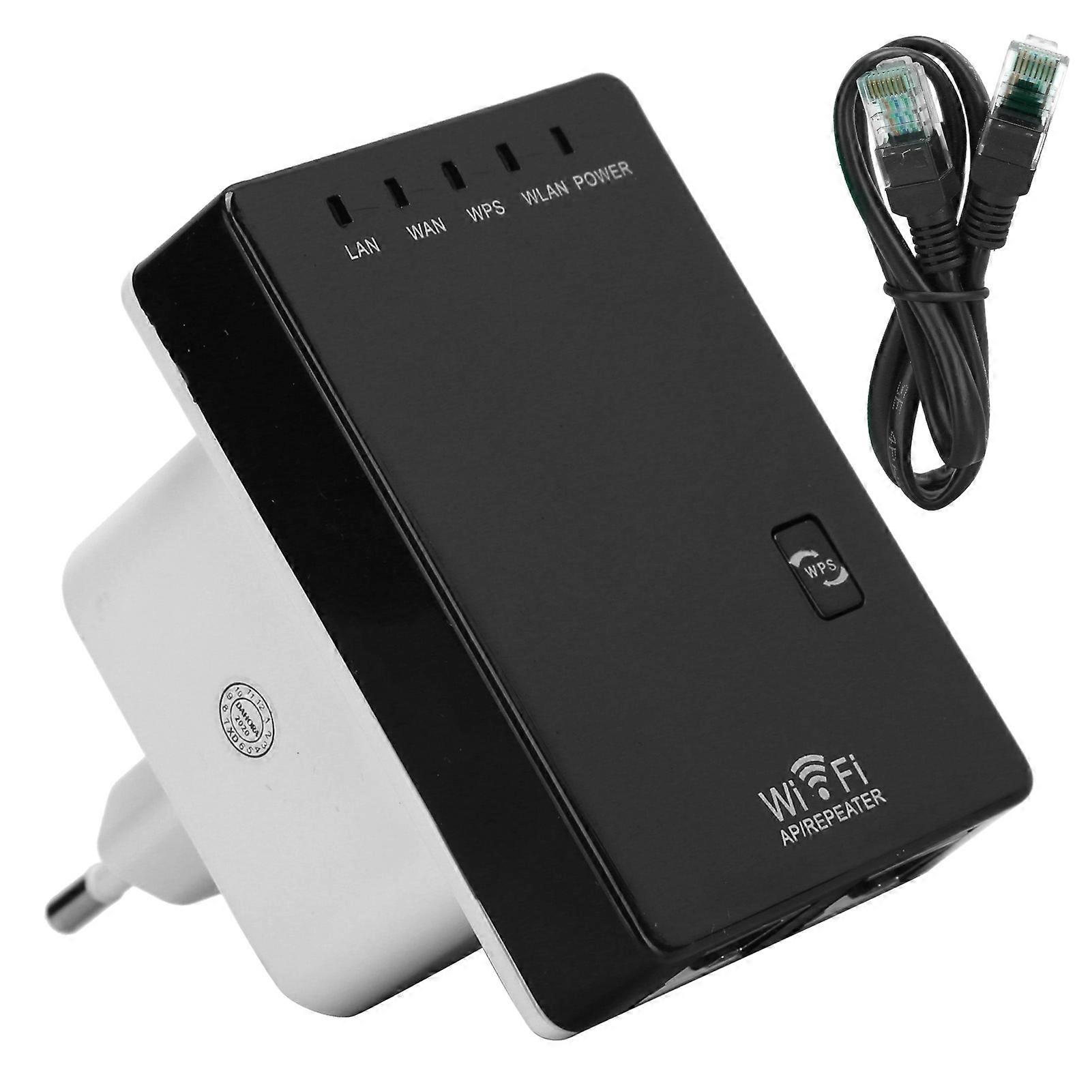 Wireless Network Router Wifi Single Boost Repeater SSID Amplifier 300mbps 100-240VEU Plug