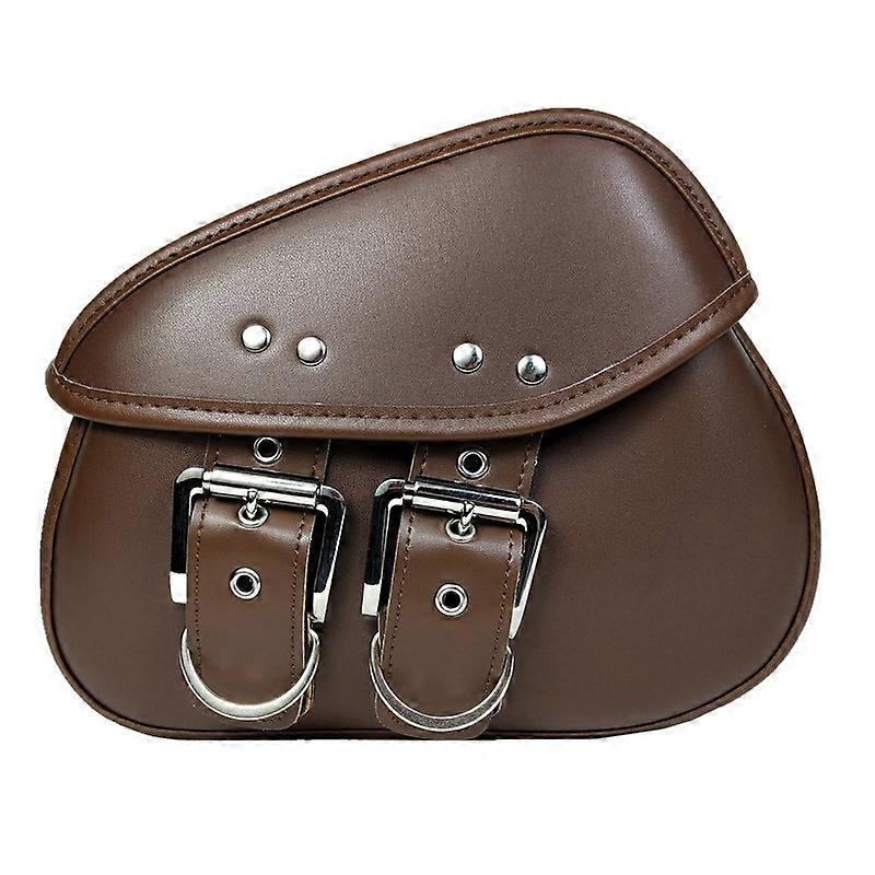 Μοτοσικλέτα Universal Pair Pu δερμάτινες τσάντες σέλας τσάντα αποσκευών (καφέ)